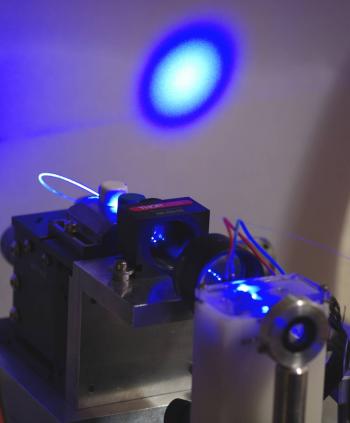 New blue-pulsed laser for excitation of the fluorescent protein for optical imaging of living