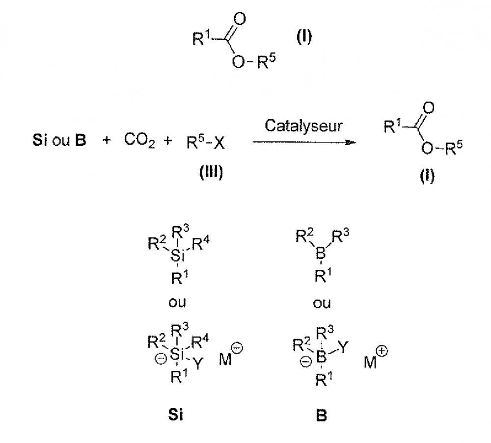 Brevet : Synthèse d'esters par fonctionnalisation du CO2.