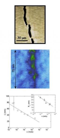 Role of damage in the selection of the scaling properties of fracture surfaces: Experimental evidences and theoretical interpretation