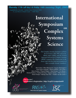   17-18/09  International Symposium on Complex Systems Science