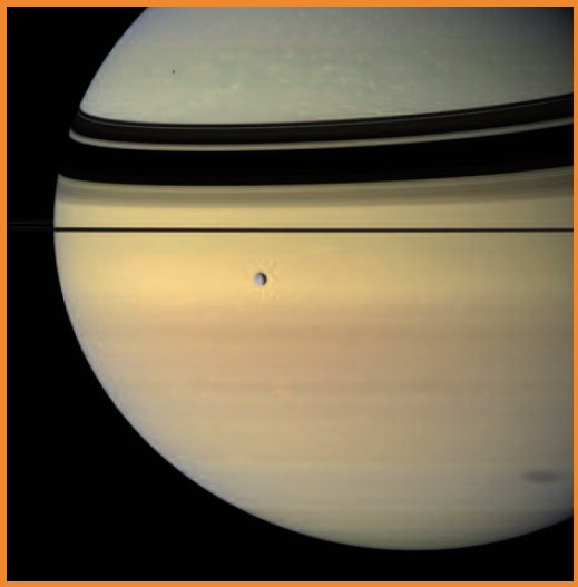   Saturne et ses anneaux par André Brahic