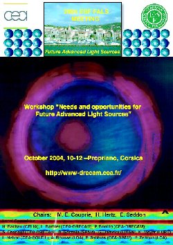 For participants to ESF MEETING 2004 Propriano – Network on Future Advanced Light Sources (FALS)