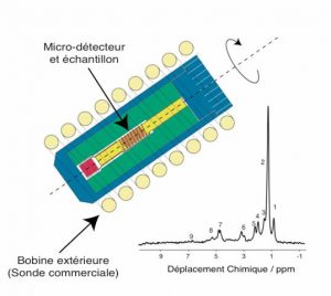 Dispositif original pour l’étude par RMN haute résolution de micro-échantillons.