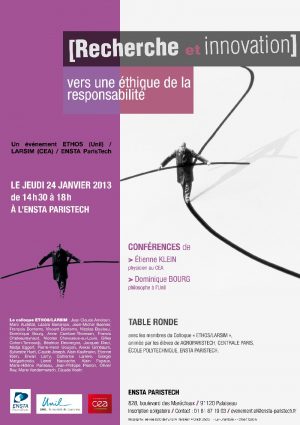 Colloque ETHOS-LARSIM : « Recherche et innovation : vers une éthique de la responsabilité »