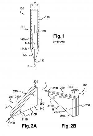 Miniature differential pressure flow sensor.