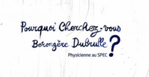 Bérengère Dubrulle : « Pourquoi cherchez-vous ? »