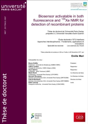 Biosonde doublement activable en fluorescence et RMN du 129Xe pour la détection de protéines recombinantes