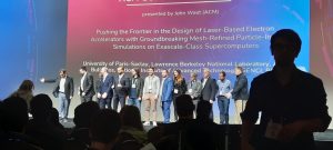 Partenaires d’une équipe internationale, Henri Vincenti, Luca Fedeli, Neïl Zaim et Thomas Clark de l’IRAMIS/LIDYL récompensés par le Prix ACM Gordon Bell 2022