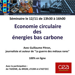 Économie circulaire des énergies bas carbone