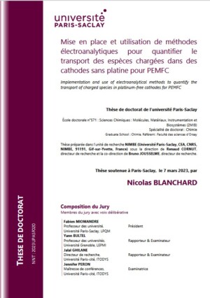 Development and use of electroanalytical methods to quantify the transport of charged species in platinum-free cathodes for PEMFC