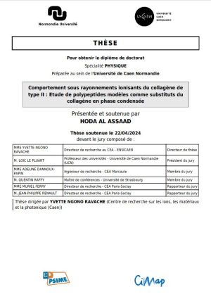 Comportement sous rayonnements ionisants du collagène de type II : Étude de polypeptides modèles comme substituts du collagène en phase condensée