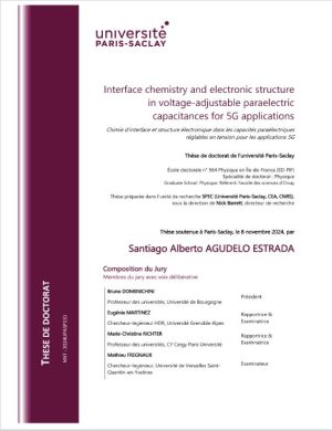 Chimie d’interface et structure électronique dans les capacités paraélectriques réglables en tension pour les applications 5G