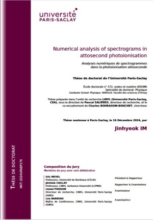 Numerical analysis of spectrograms in attosecond photoionisation