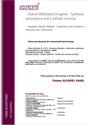 Hybrid Methylated Imogolite : Synthesis optimization and Confined reactivity