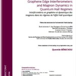 Interféromètres en graphène et dynamique des magnons dans les régimes de l’effet Hall quantique