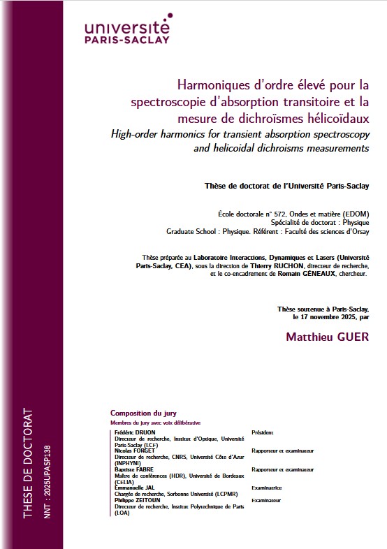 High-order harmonics for transient absorption spectroscopy and ...