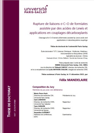 Rupture de liaisons &sigma; C&ndash;O de formiates assist&eacute;e par des acides de Lewis et applications en couplages d&eacute;carboxylants