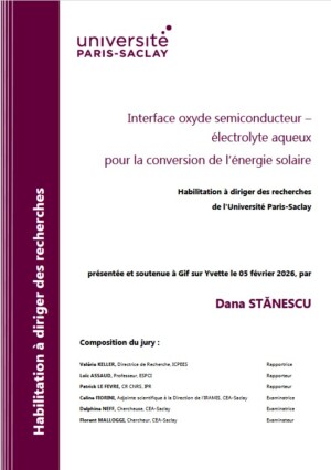 HDR&nbsp;: Semiconductor oxide&ndash;aqueous electrolyte interface for solar energy conversion