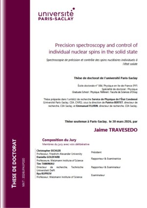 Spectroscopie de pr&eacute;cision et contr&ocirc;le de spins nucl&eacute;aires individuels &agrave; l&rsquo;&eacute;tat solide