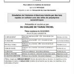 Simulation of electron emission induced by swift ions colliding with nanometric polystyrene spheres