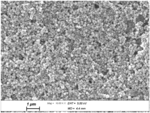 Nano- or microparticle comprising a polyvinyl alcohol matrix and dispersed therein, ferrite, method for producing the same and uses thereofNano- ou microparticule comprenant une matrice d&rsquo;alcool polyvinylique, et, en dispersion dans cette derni&egrave;re, de la ferrite, son proc&eacute;d&eacute; d&rsquo;obtention et ses utilisations