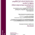 Use of plasma-mirror-amplified laser beams for probing strong-field regime of quantum electrodynamics